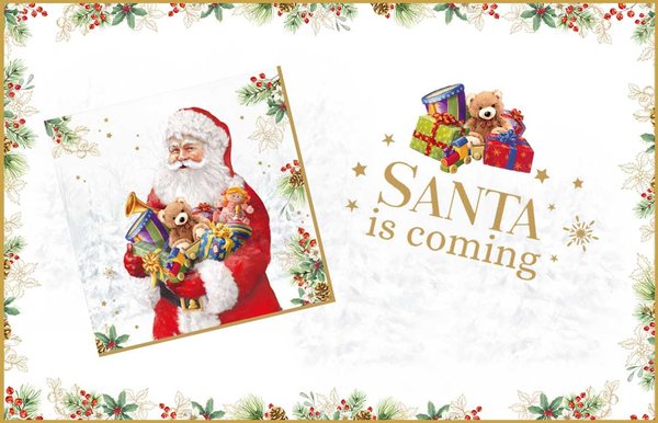 Easy Life nostalgisches Weihnachtsgeschirr Santa is coming