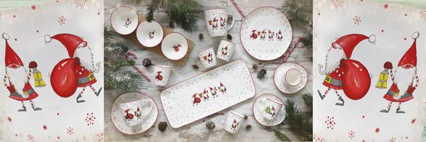 Easy Life Christmas Gnomes - Weihnachtsgeschirr im Schwedenlook