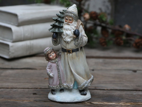 Chic Antique, vintage shabby Weihnachtsmann, Nikolaus Nostalgie