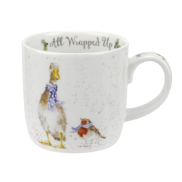 Wrendale Royal Worcester Tasse "All Wrapped Up"