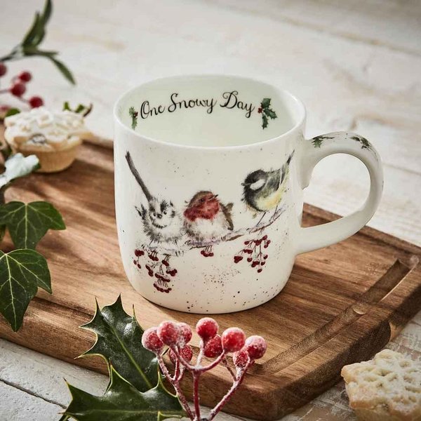 Wrendale Royal Worcester Tasse "One Snowy Day"