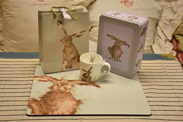 Wrendale Platzset "Hare", 40 x 29 cm, Hase