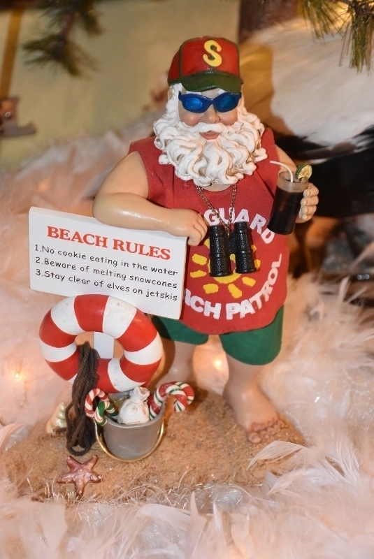 Weihnachtsmann am Strand, Beach Patrol, Sammlerstück aus USA