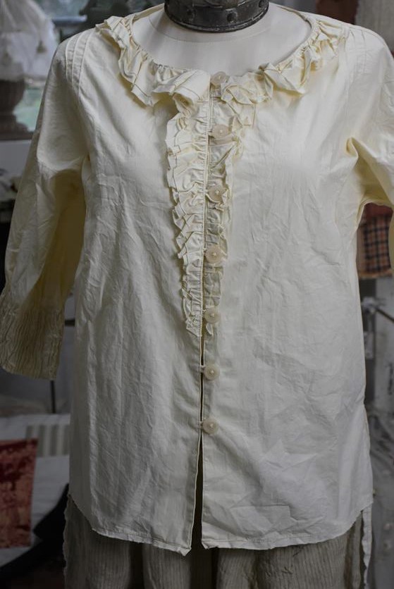 Ewa i Walla Bluse / Shirt 44620, Crisp Cotton, cream - SALE