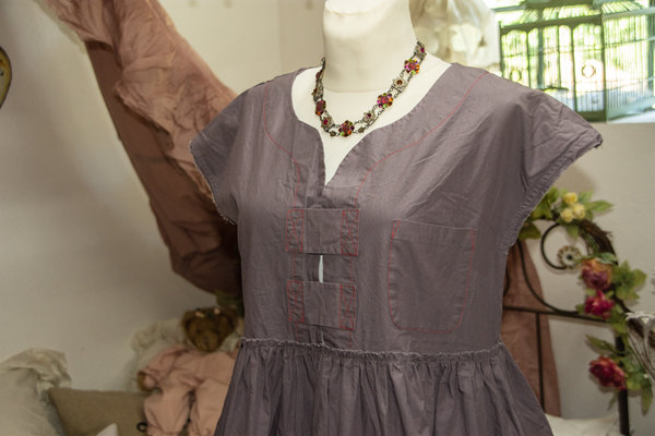Ewa i Walla, Kleid / Dress 55626, Crisp Cotton, lavender - SALE