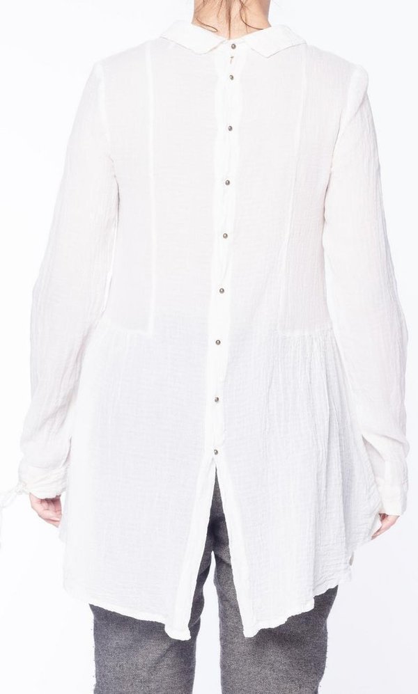 Jayko  Shirt Beith aus jaquard cotton veil in ecru