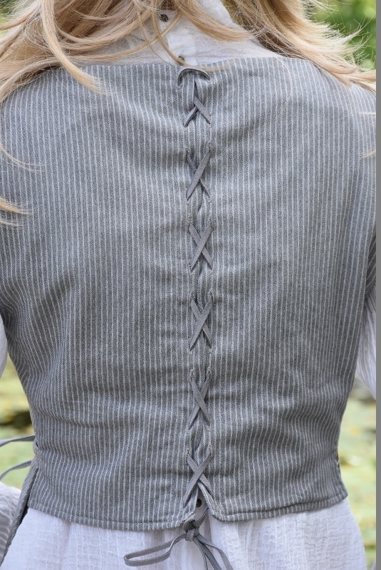 Jayko  Weste Leith aus striped Twill in grey, Sale vorher € 159,-