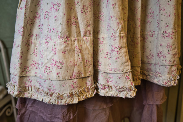 Les Ours, Kleid / Dress Blandine, Baumwolle fleurs rose - SALE