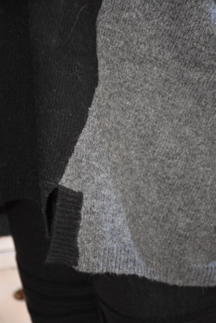 MOYURU Pullover / Strickkleid 163321, schwarz-grau, Gr. M