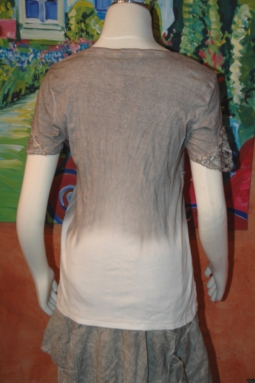 Elisa Cavaletti, Shirt, SE14504, creme grau gefaded, Gr. XL