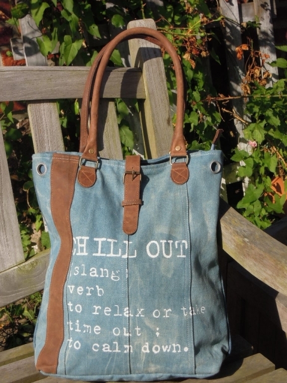 Shopping Tasche, Chill Out, Vintage Canvas Bags