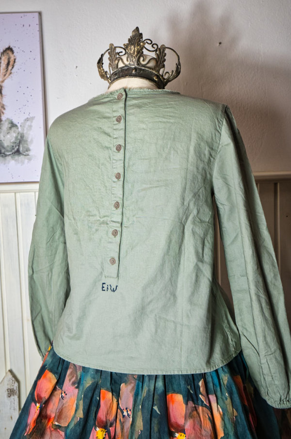 Ewa i Walla Shirt 44734, Winter Cotton, green clay, SALE vorher € 169,-