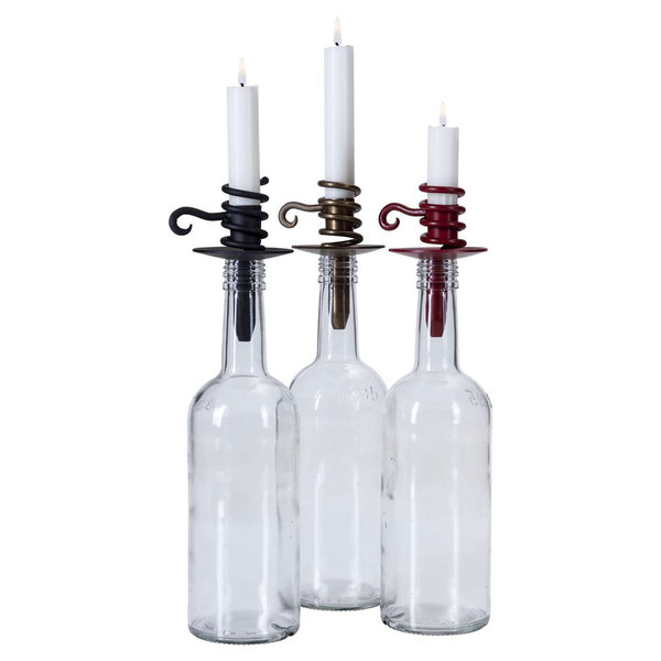 Nääsgränsgarden Kerzenleucher für Flaschen, schwarz