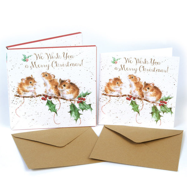 Wrendale Weihnachtskartenset mit Mäusen "Christmas Mice"