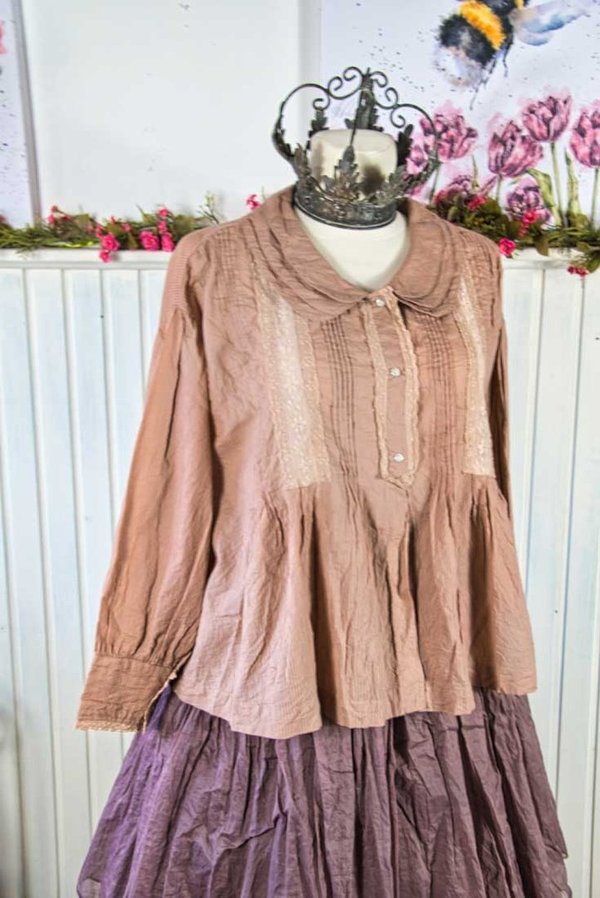 Les Ours Bluse Charlot, Baumwolle rose - SALE