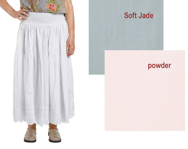 Ewa i Walla Rock / Skirt 22107, Shirt Cotton powder