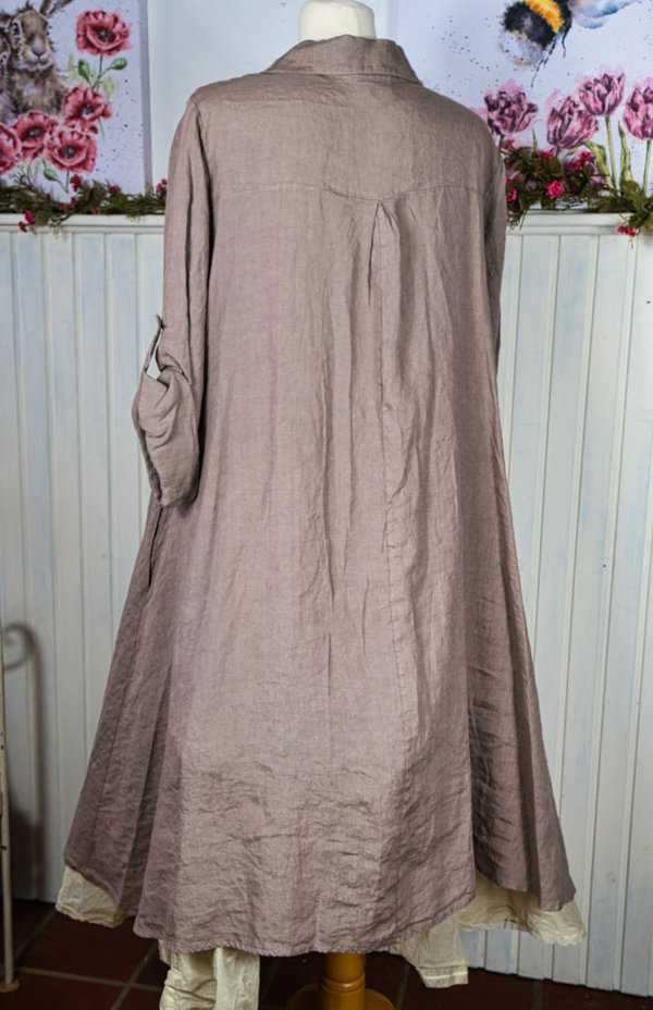 ByPias Bohemiana Kleid / Dress Fool for Love, Leinen in taupe