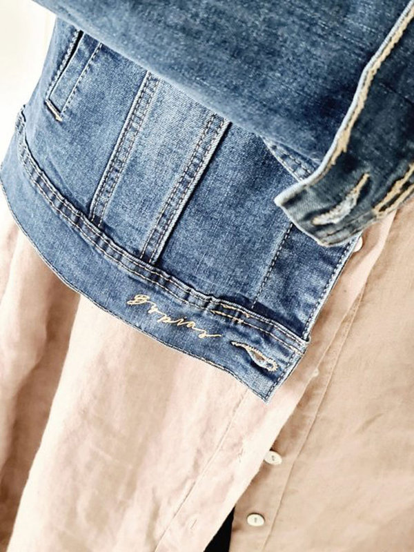 ByPias Bohemiana Jeans Jacke Perfect Fit aus Denim, XL