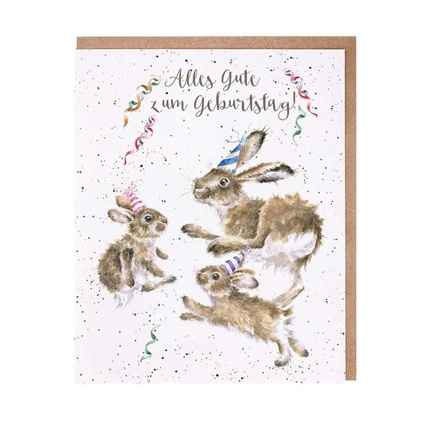 Wrendale Karte Hasen "Hoppy Birthday" Alles Gute zum Geburtstag