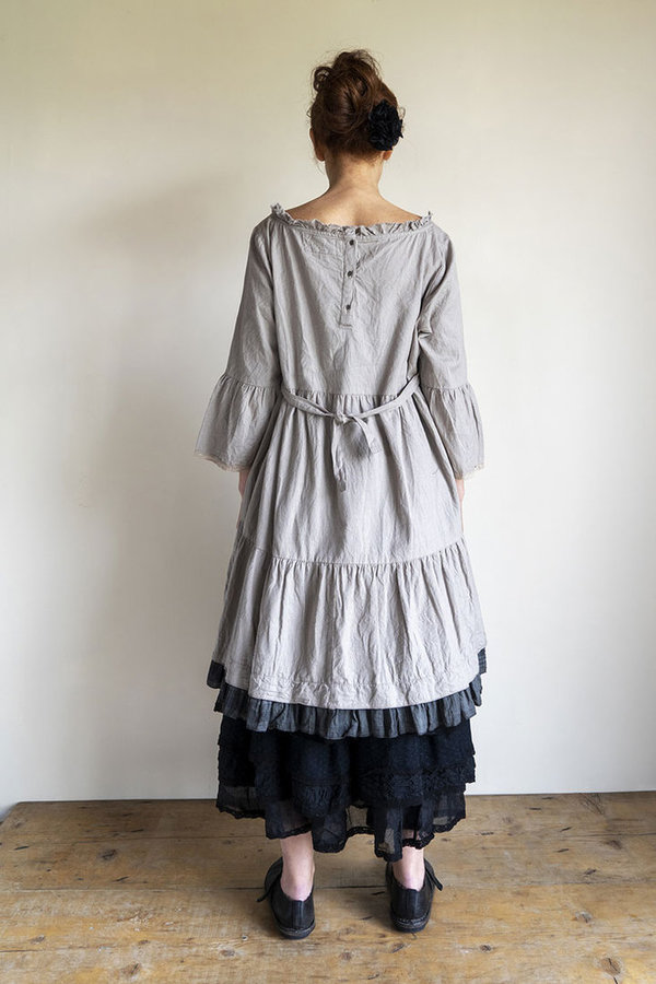 Les Ours Kleid Libertine aus Baumwolle in taupe, Sale vorher € 249,-