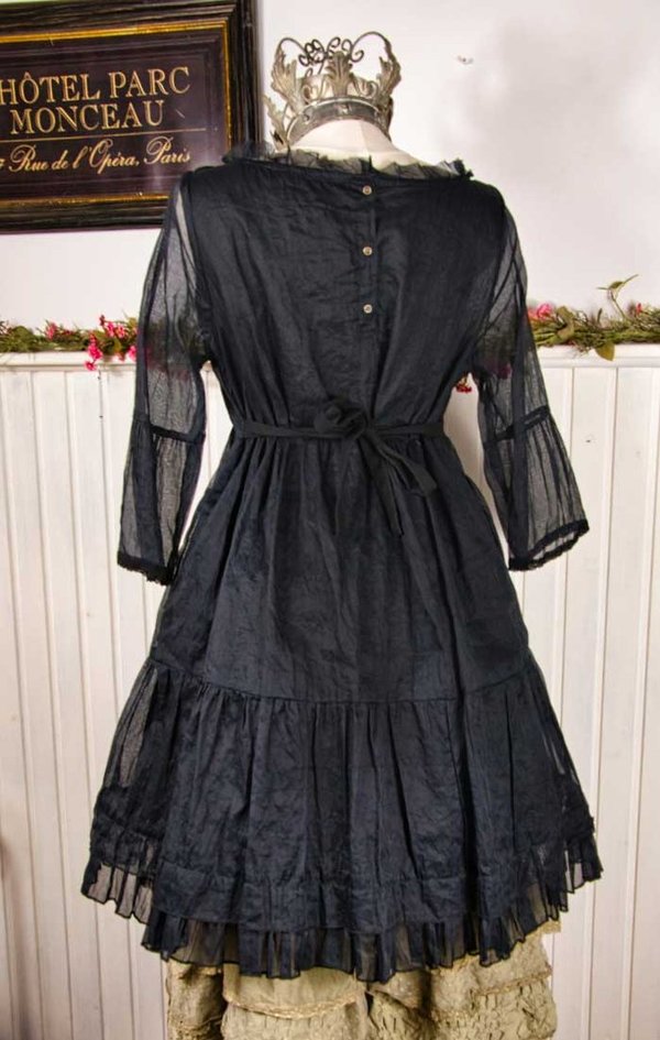 Les Ours Kleid Libertine aus Organza in schwarz, Sale vorher € 249,-