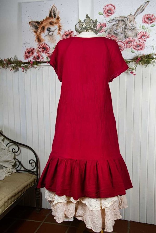 Privatsachen - Cocon Commerz Kleid Atlassen aus Baumwolle in himbeer