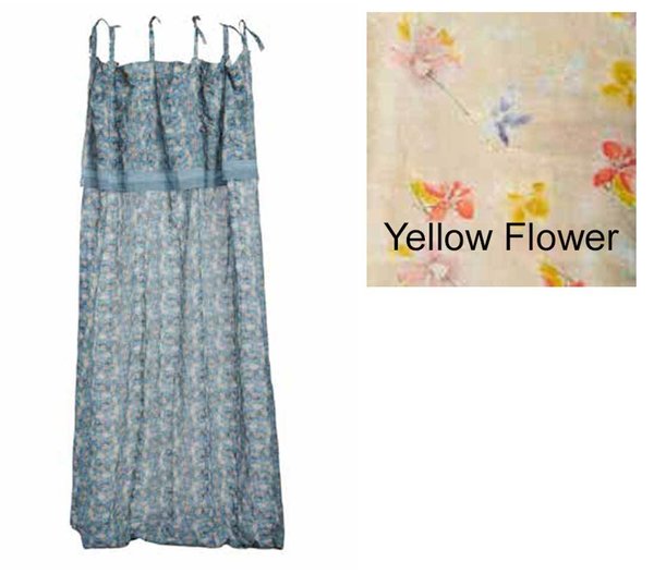 Ewa i Walla Gardine 88119 aus Baumwoll-Voile in Yellow Flower
