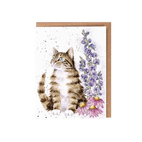 Wrendale Karte Wildblumen-Kollektion - Whiskers and Wildflowers - Katze