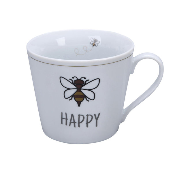 Krasilnikoff Tasse - Happy Cup "Bee Happy" - Biene
