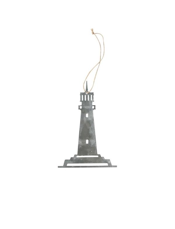 Krasilnikoff Leuchtturm aus Zink zum Aufhängen, 8 x 5 cm