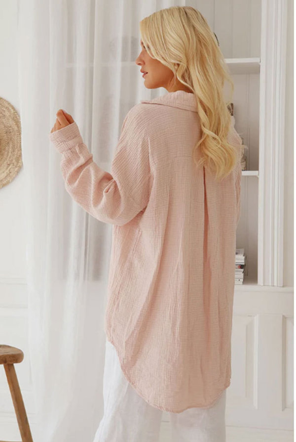 ByPias Bohemiana Bluse Softness aus Baumwolle in light pink