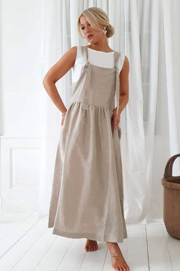 ByPias Kleid Florence aus Leinen in natural