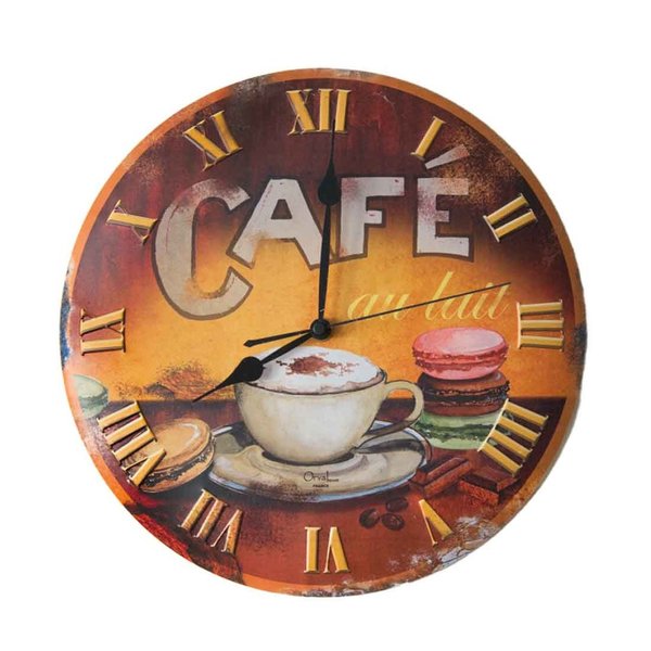 Orval, Uhr "Cafe au Lait" Metall im vintage Look