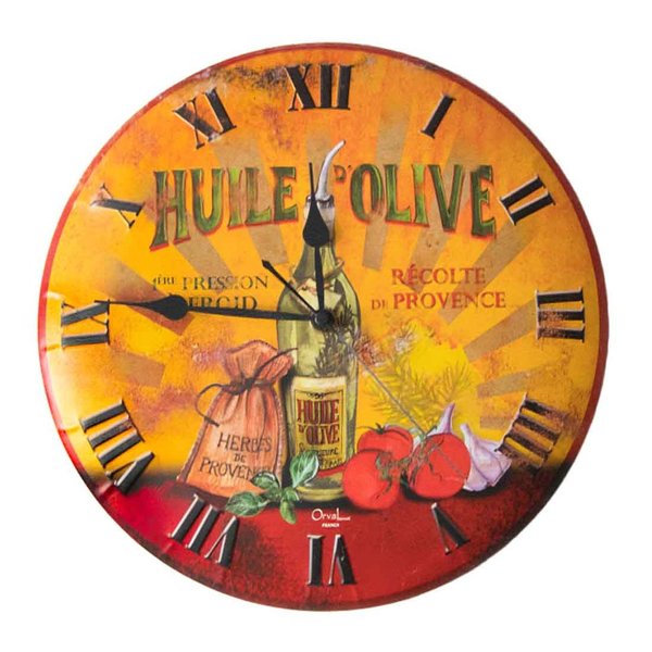 Orval, Uhr "Huile d´Olive" Metall im vintage Look