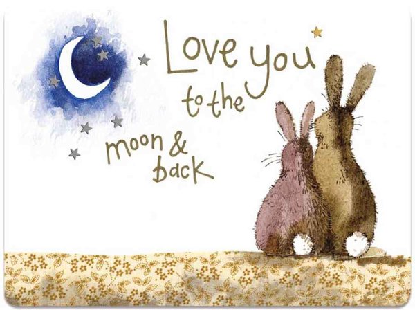 Alex Clark Platzset "Love you to the moon and back", Hasen