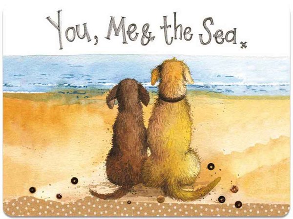 Alex Clark Platzset "You, me & the Sea", Hunde am Strand