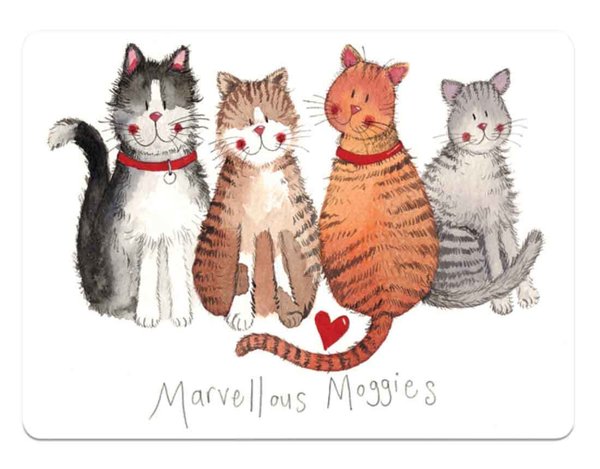 Alex Clark Platzset "Marvellous Moggies", vier Katzen