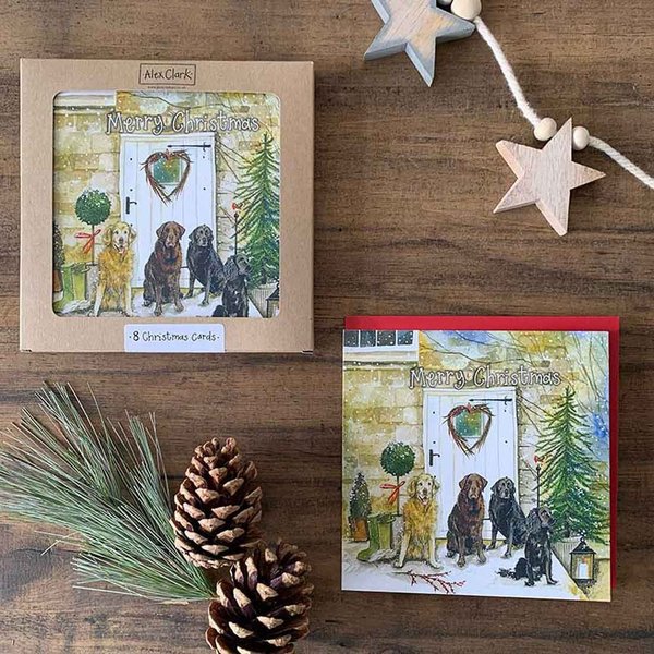 Alex Clark Weihnachtskarten 8er Set "Christmas Dogs"
