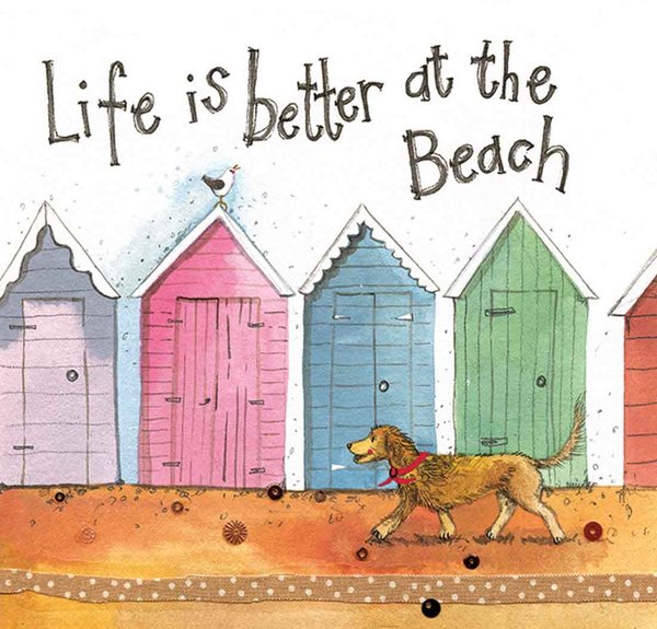 Alex Clark maritime Karte "Life is better at the Beach"